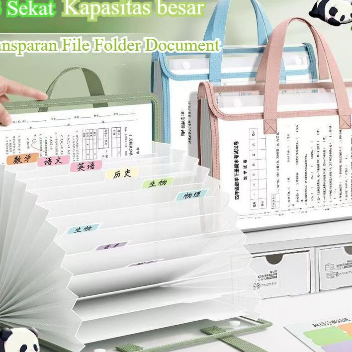 

13 Sekat Transparan File Folder Document Bag Tas Dokumen File A4 Ukuran Map Tas Dokumen A4 Folder Map Kerja Document