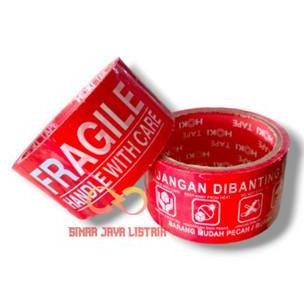 

Lakban Fragile Merah 4 In 1 Murah 48 X 50 Yard Original