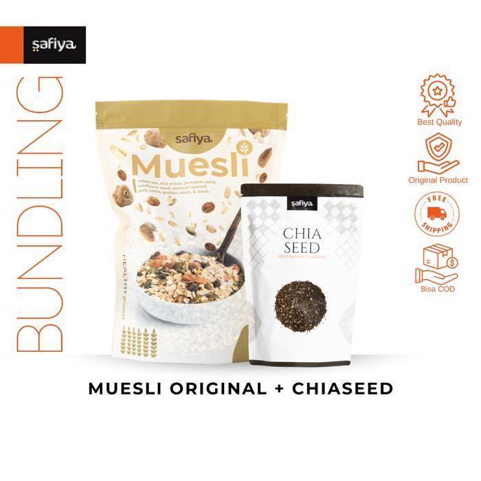 

Rps Safiya [2 In 1 Package] Paket Bundling Spesial Muesli Safiya + Chiaseed 250 Gr Safiya