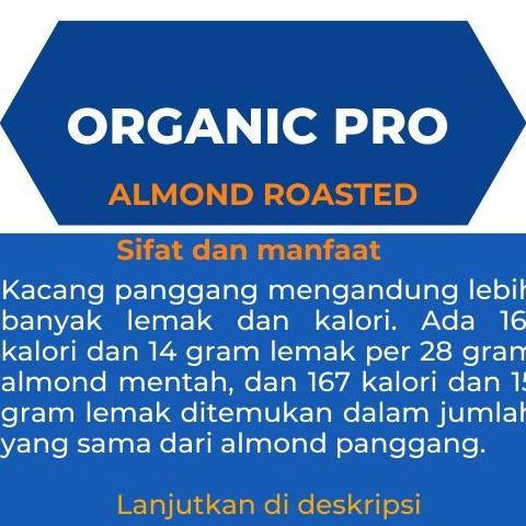 

RPS ALMOND ROASTED ,ALMOND PANGGANG 1kg