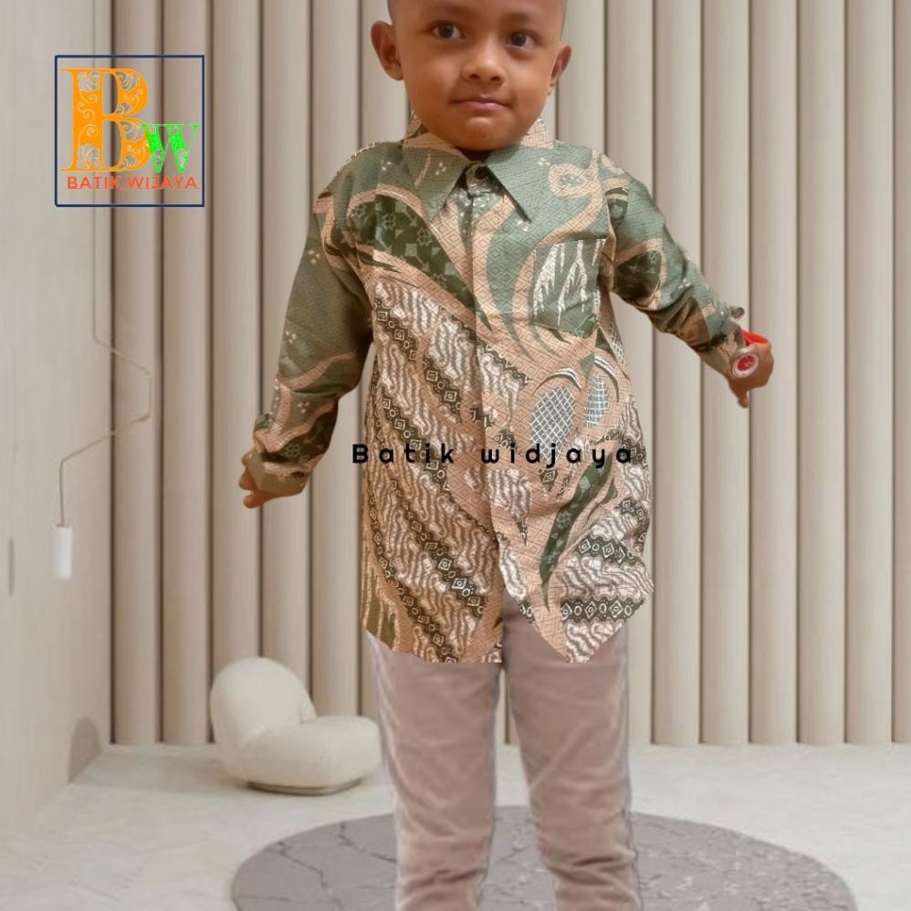 Terjangkau - batik couple ayah anak katun premium COD/BATIK COUPLE AYAH ANAK HIJAU SAGE PREMIUM !