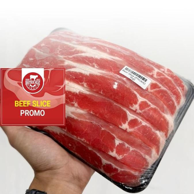 

Beef Slice Promo 1Kg / Slice Daging Sapi - Brothermeatshop Pasti Ori