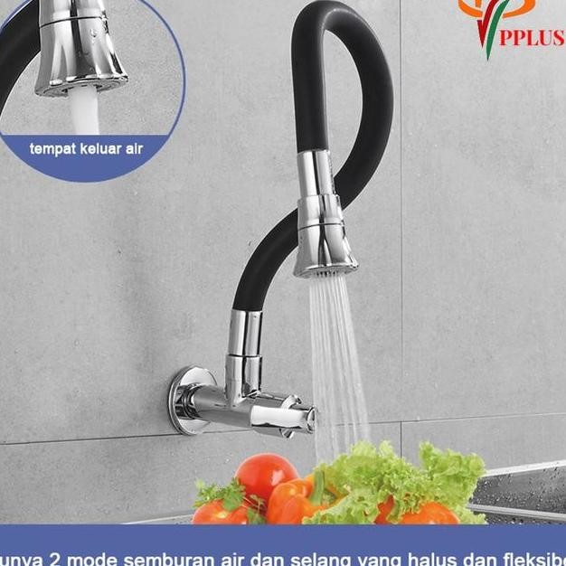 Pplus Kran Sink Terompet Minimalis Kran Cuci Piring Kran Serbaguna Kran Angsa Cuci Piring Dapur Flek