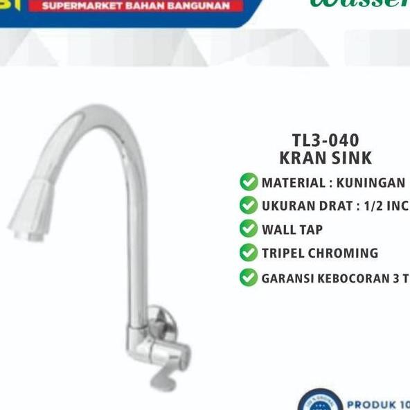 Wasser Tl3040 Kran Sink Kran Bak Cuci Piring Tembok