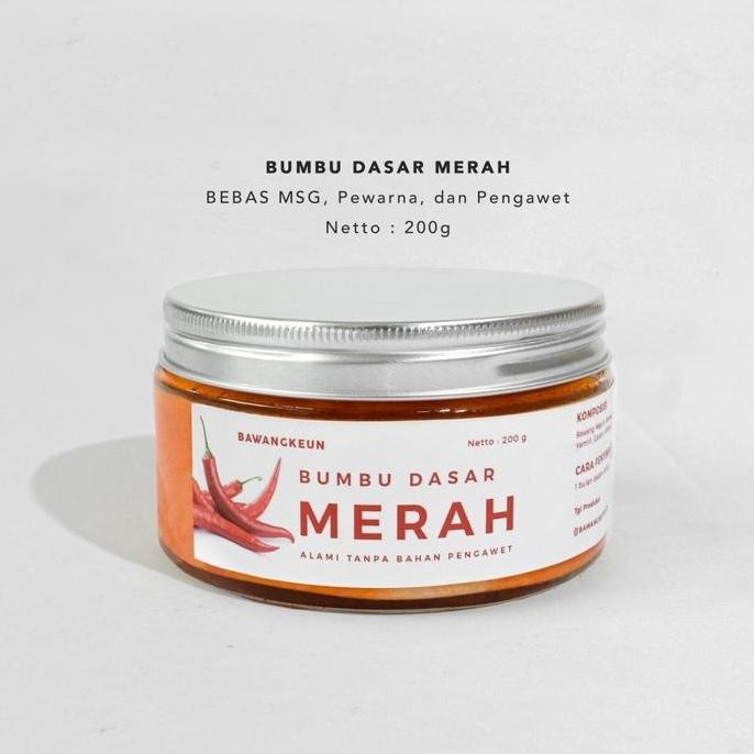 

Bumbu Dasar Merah Serbaguna By Bawangkeun Bumbu Masak Dapur Instan Balado Gulai Rendang Padang Non Msg Terlaris
