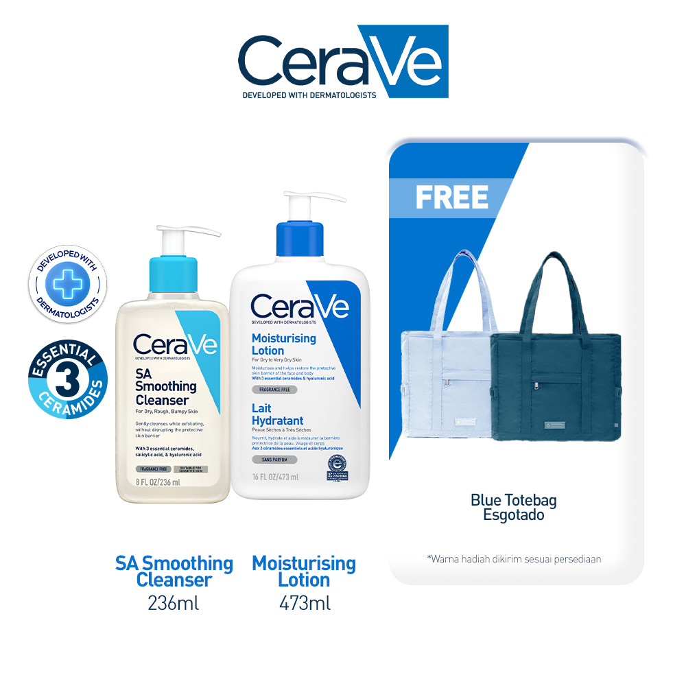 [Exclusive Brand Day] CeraVe Smooth and Hydrated Skincare Package FREE Tote Bag Esgotado