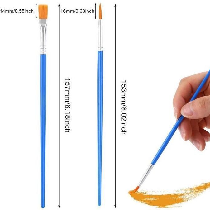 Kuas Lukis Set 100Pcs Cat Minyak Kuas Set Kuas Lukis Lengkap