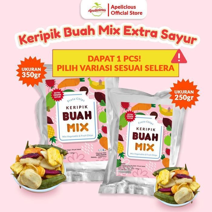 

FF APELICIOUS KERIPIK BUAH MIX EXTRA KERIPIK SAYUR 350g / 250g