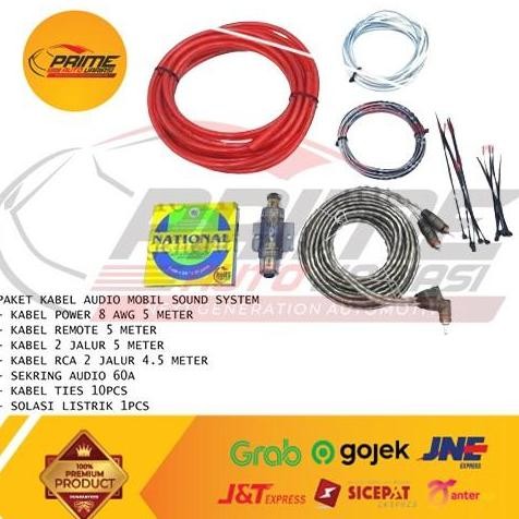 siap kirim paket kabel audio mobil + fuse sekring audio mobil lengkap