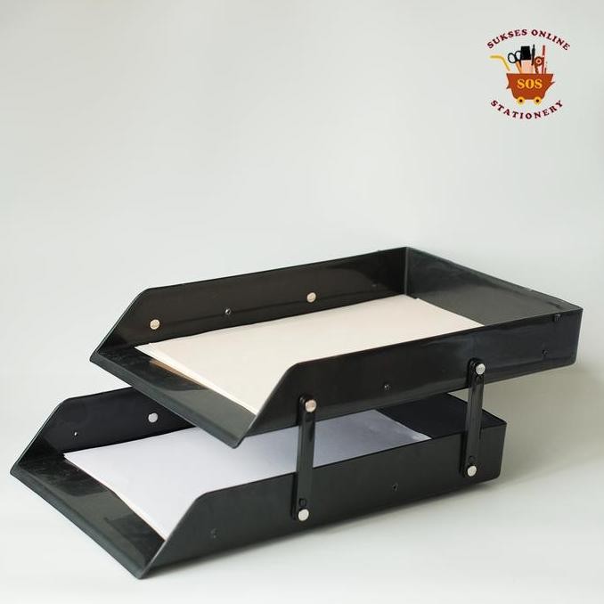 Stok Terbatas Sos Elevated Tray Microtop 602 - Rak Kertas Susun 3 Tingkat Untuk Kantor