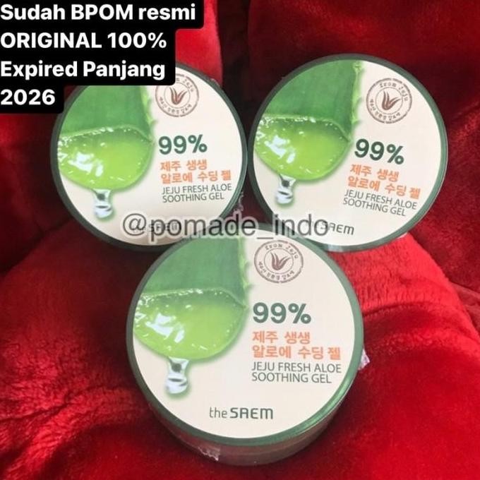 The Saem Original Korea Bpom Jeju Fresh Aloe Vera Soothing Gel 99% Pasti Ori