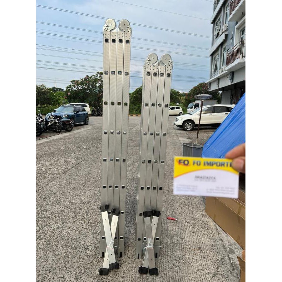 Tangga Lipat Multifungsi 9.2M Multipurpose 9,2 M Alumunium Tangga 9.2 M Fiber Optic Co