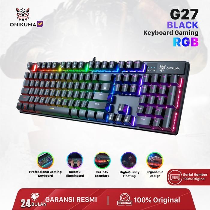 Tp Onikuma G27 Keyboard Gaming Black Original