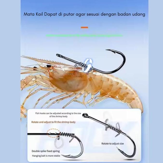 Mata Kail Pancing umpan udang hidup untuk memancing Ikan Laut Sungai dan Danau