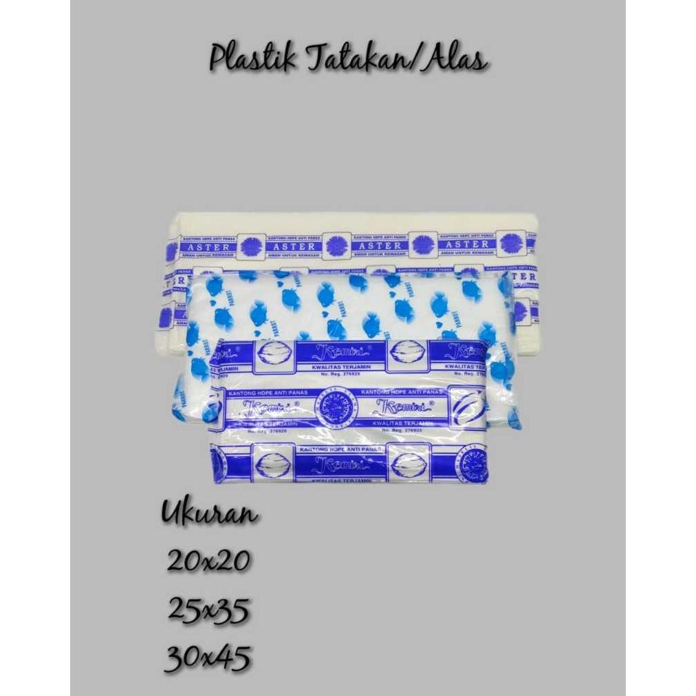 Bisa Cod Plastik Tatakan Plastik Alas Makanan Nasi Mie 20X20 25X35 30X45 Tahan Panas Alas Sterofoam 