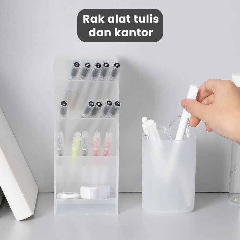 

Uk-75 Starlight Tempat Pensil Tempat Pensil Aesthetic Rak Pen Holder 4 Layer Grid Tempat Pulpen Hrm329 Uk-75