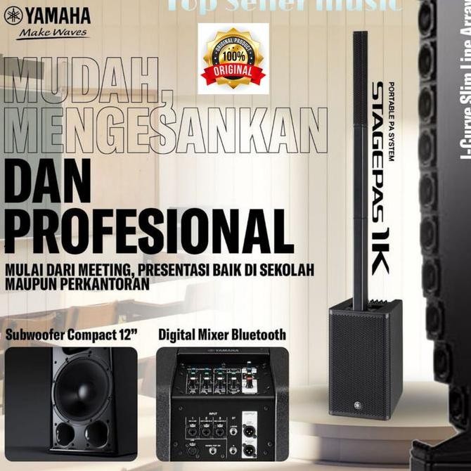 YAMAHA STAGEPAS 1K ORIGINAL SPEAKER COLUMN AKTIF PORTABLE 12 INCH ORIGINAL DAN TERPERCAYA