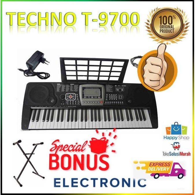 Hot Sale Keyboard Musik Piano Tecno T9700 Free Stand Single Original