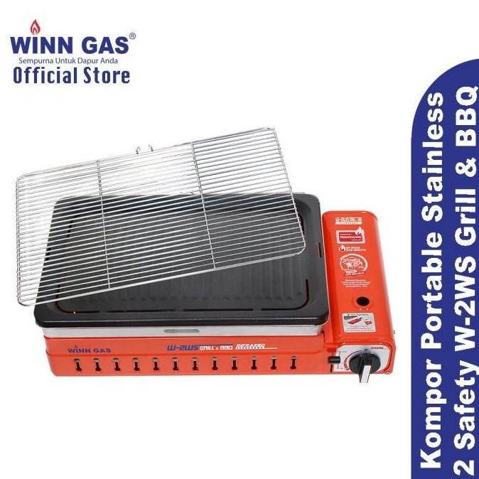 WINN GAS KOMPOR GAS PORTABLE PANGGANGAN 2WS GRILLER & BBQ PORTABLE ORIGINAL DAN TERPERCAYA
