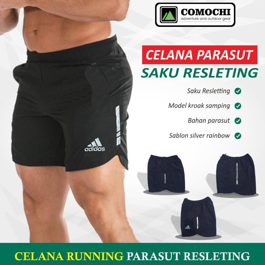 Celana Pendek Olahraga Pria Bahan Parasut Running Short Runing Pants Sport Lari Jogging
