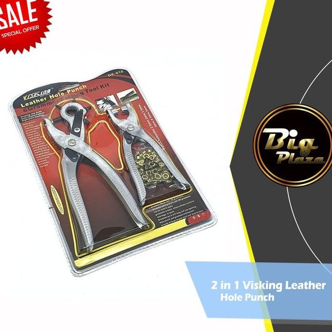 

2 In 1 Visking Leather Hole Punch - Pelubang Kulit Sabuk Dll 0838 Co