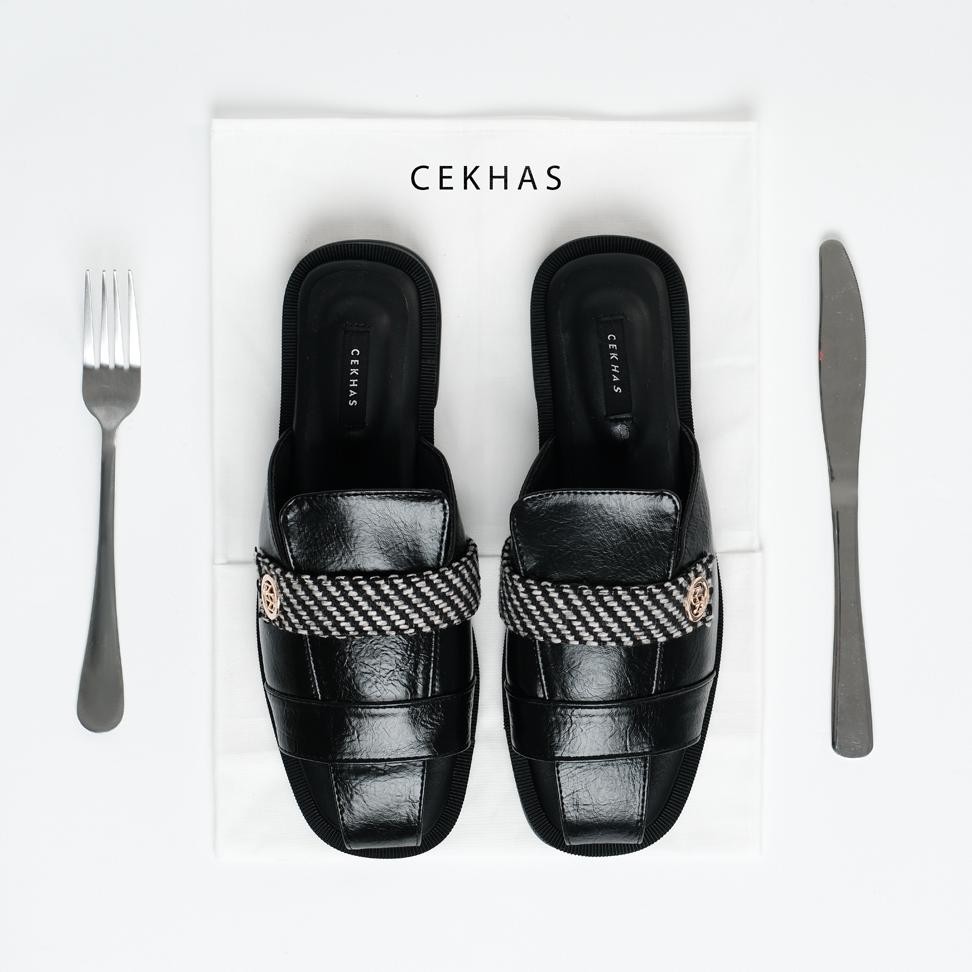 CEKHAS - Laras Black Mules REVERIE Collection