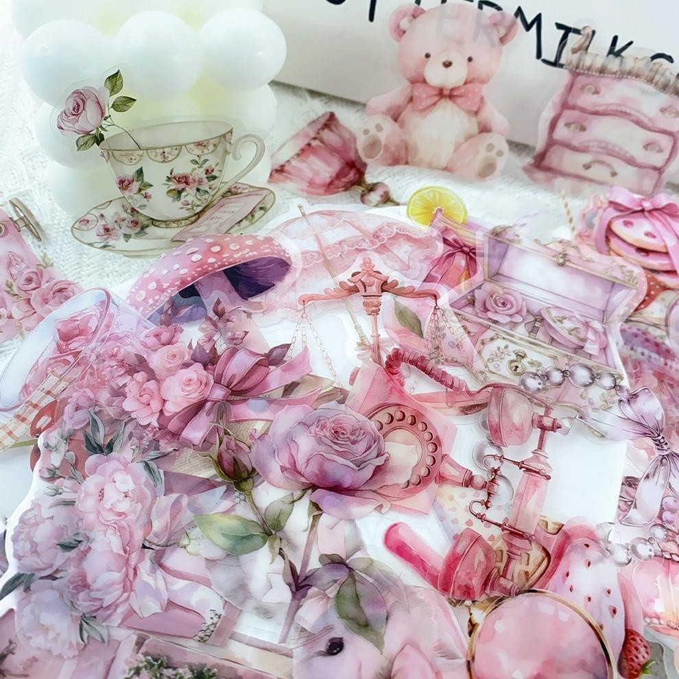 

NG [50PCS]Stiker Lucu transparan merah muda Stiker Kartun PET Stiker Pack Permainan Decal Vinyl Stiker Waterproof-Sticker Aesthetic Stiker Buku Journal Koper Casing HP Gitar Laptop Helm Motor Viral Kekinian Terbaru 2025 OJ-95