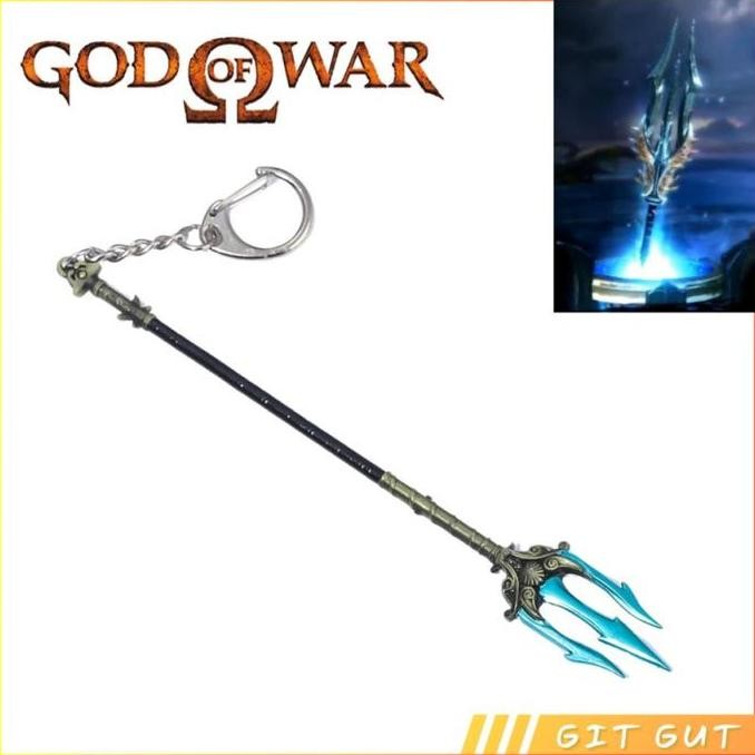 Stok Terbatas Keychain Gantungan Kunci God of War Trident Spear Lance of Poseidon