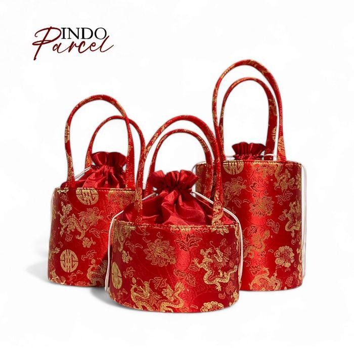 

IX INDOPARCEL - Tas Parcel Cheongsam Tabung Tas Hampers Keranjang Goodiebag Imlek tas souvenir tas keranjang parcel CNY Terbaru