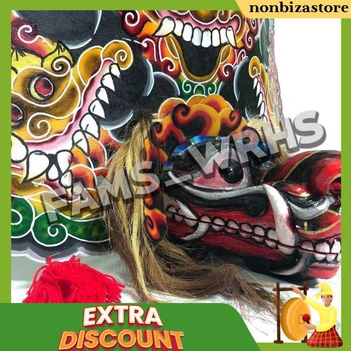 [Real] Barongan Telon Vip Ukuran 22 Full Kayu Barongan Caplokan Kayu Promo