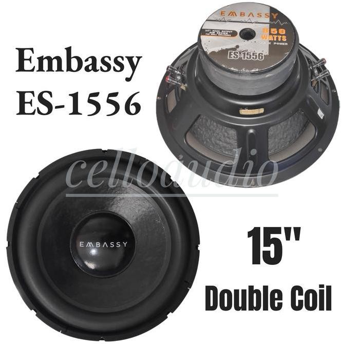 Subwoofer 15 Inch Embassy ES-1556 Double Coil Embassy 15" ES 1556