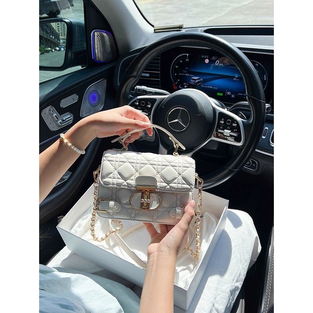 Tas Wanita Kecil Gaya Chanel Tas Kotak Quilted Baru