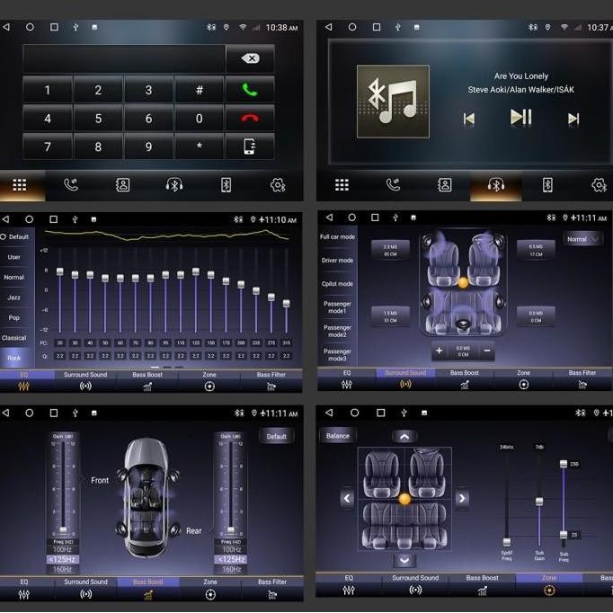 Headunit Android SPECTUM TS10 UIS7862 QLED DSP 4G BT GPS WIFI Calay