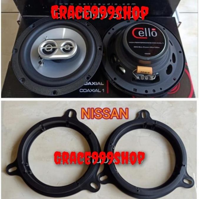 Speaker Coaxial 3way Cello 6.5inch + Ring Speaker Pintu Mobil Nissan