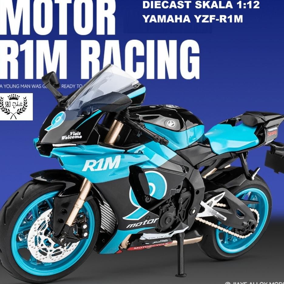 Diecast Sepeda Motor Bike Yamaha Yzf R1M Skala 112