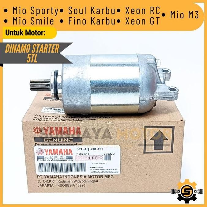 Motor Stater Kualitas Original Yamaha 5Tl Dinamo Starter Mio Sporty Mio Smile Mio M3 Aks Xeon Gt Sou