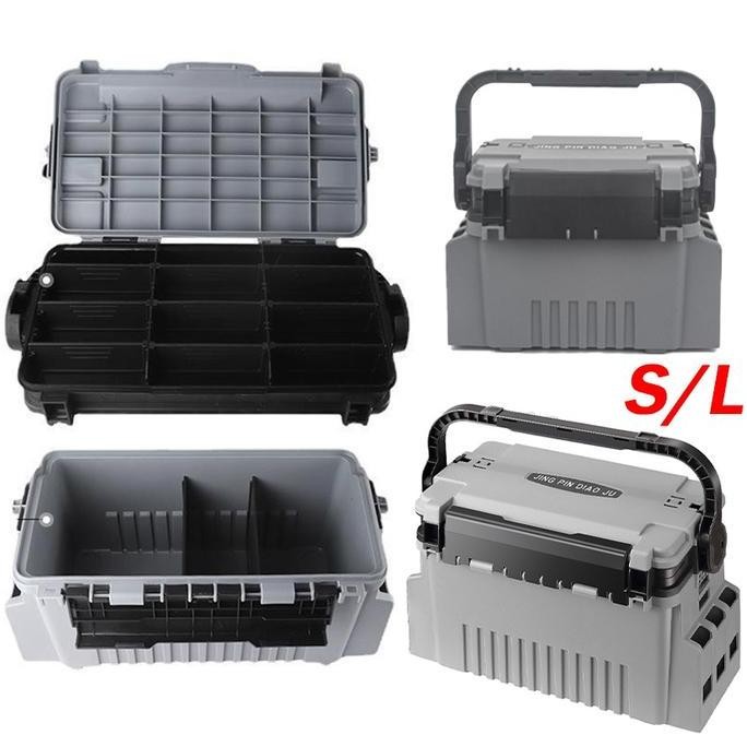 Tackle Box Pancing Kotak Peralatan Pancing Jigging Lure Box Fishing Box Mancing Serbaguna Besar Keci