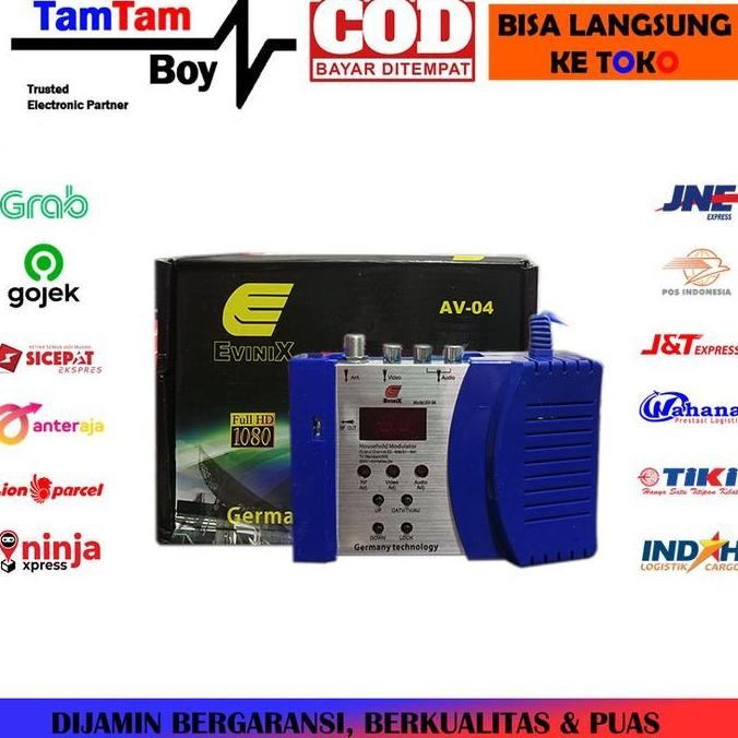 TERMURAH - Modulator Converter AV To RF VHF UHF S Band Stereo Skyview Evinix