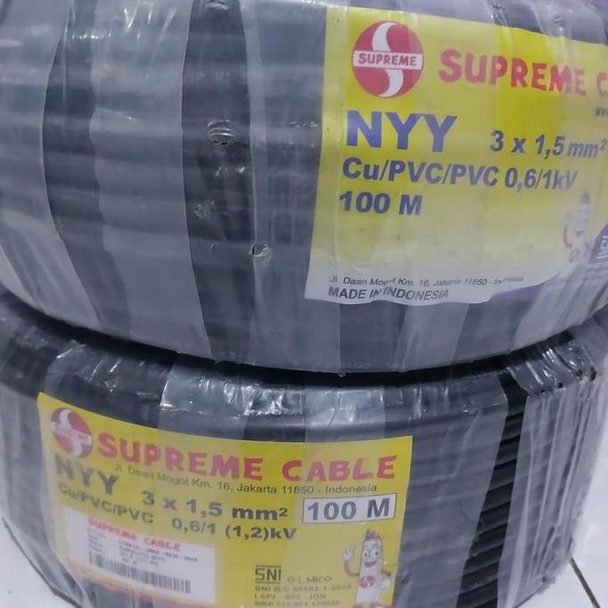 NEW kabel nyy 3x1,5 supreme 100m kabel nyy 3x1,5mm supreme 3x1.5 100mm