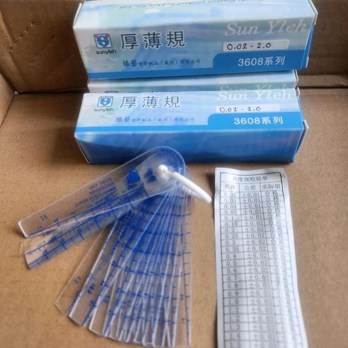 

Feeler Gauge Plastic 0,02-2Mm (23 Lembar) Sun Yleh Co