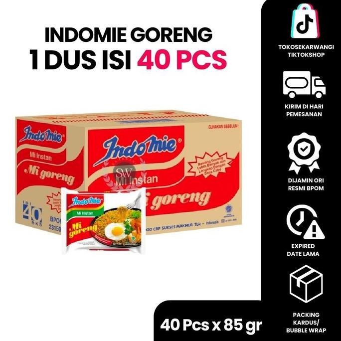 

Indomie Goreng instant mie goreng per KARTON isi 40pcs noodle mie fried noodlees Food Noodles Instan Bawang Makanan LS