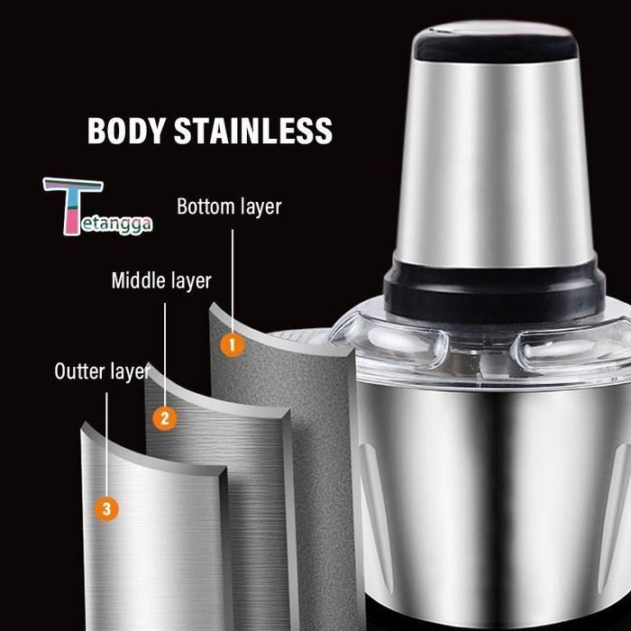 (Termurah) Sf5000 Blender Penggiling Daging Stainless Steel 2 Liter Bestseller