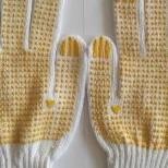 Sarung Tangan Kerjaproyek Putih Bintik Kuning Grosir Sarung Tangan Kain Benang Sarung Tangan