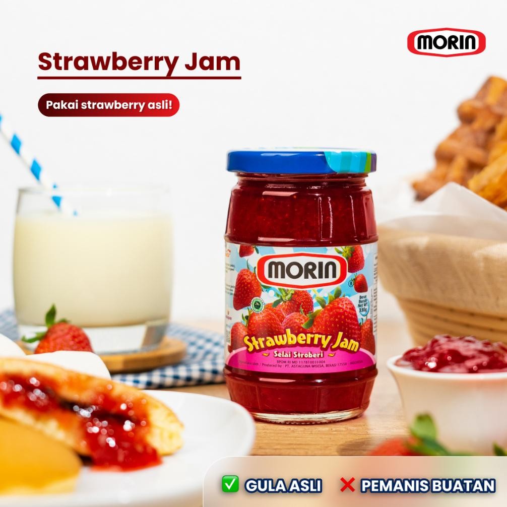

Morin Selai Strawberry 250 Gr - Selai Buah Stroberi