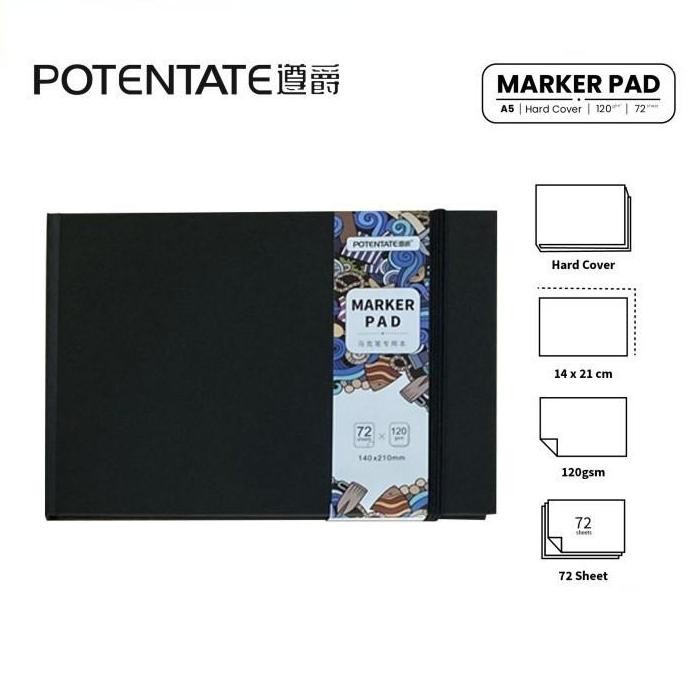 

Buku Sketsa Potentate Marker Pad Hard Cover Sketchbook