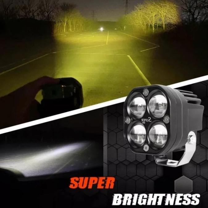 Lampu Tembak Kabut Laser Gun L4Z New Design Putih Kuning Lensa Super Terbatas