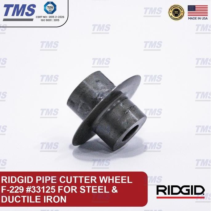

Ridgid Pipe Cutter Wheel F-229 #33125 For Steel & Ductile Iron Co
