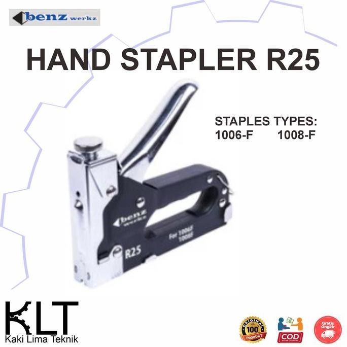 

Hand Staples Gun Stapler Gun Tacker Stapler Paku Tembak Benz R25 Bz-9081 Co