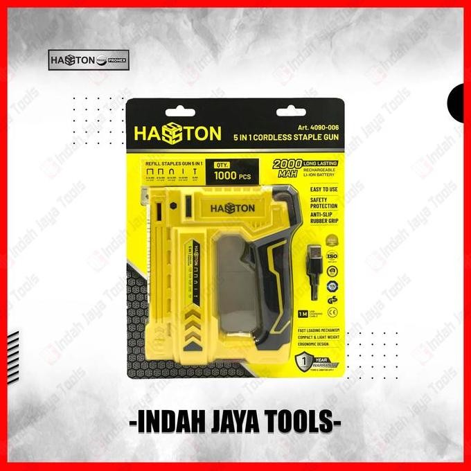 Hasston 4090-006 Cordless Stapler - Mesin Paku Staples Tembak Baterai Co
