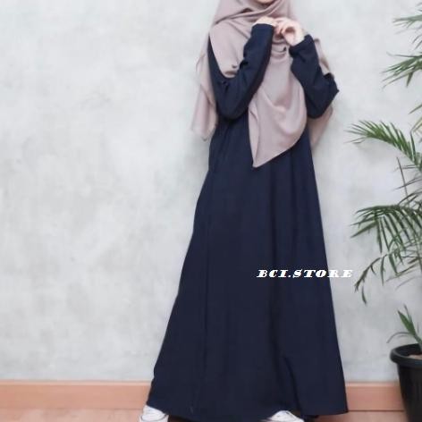 gamis suryalaya busana polos simpel tangan karet kerut - gamis pesta mewah elegan COD Viral Kekinian